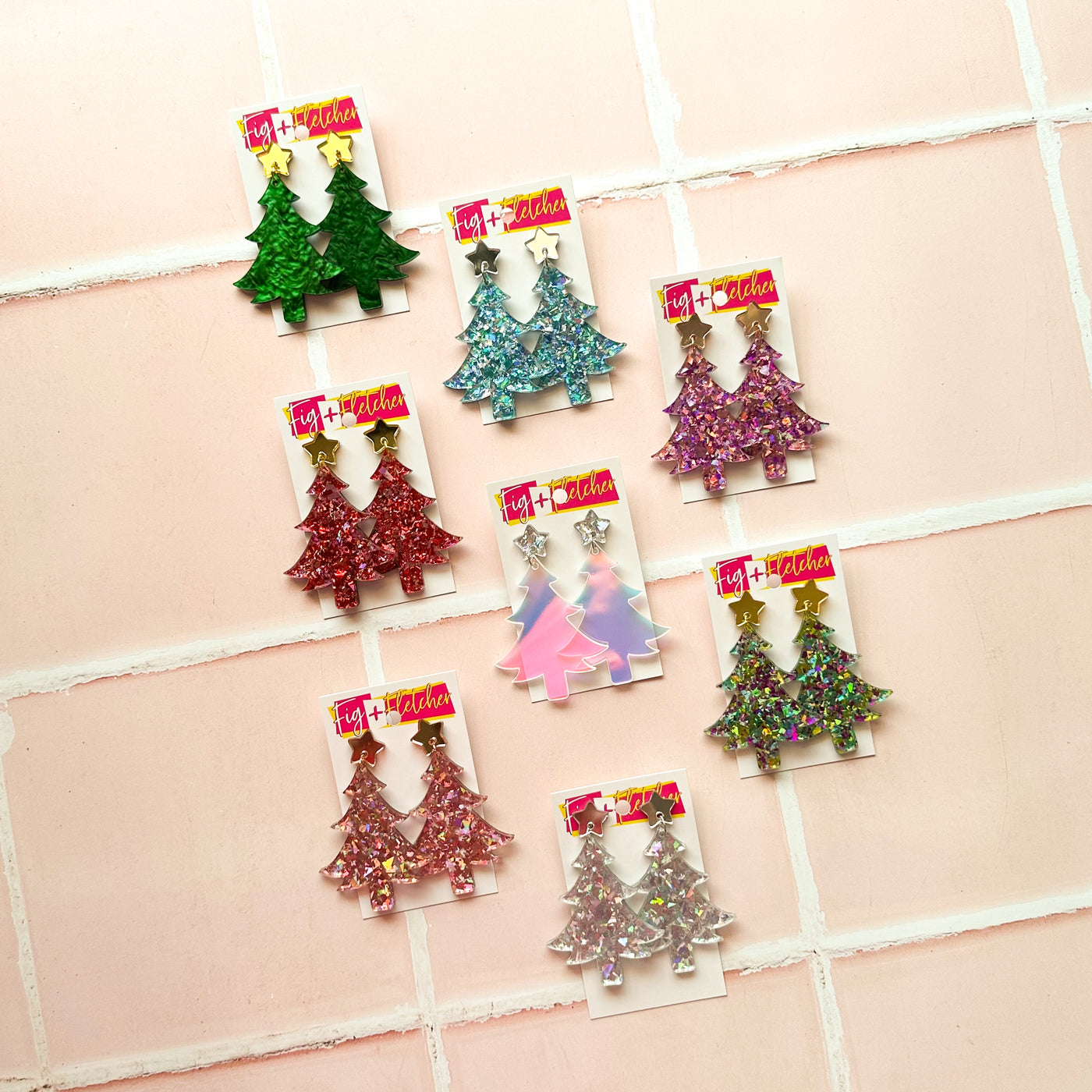 Christmas Tree Dangles ~ choose colour