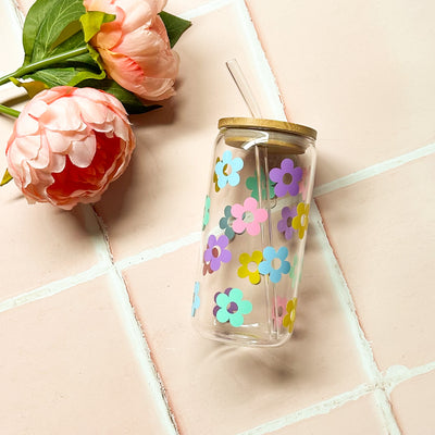 Flower Latte Glass