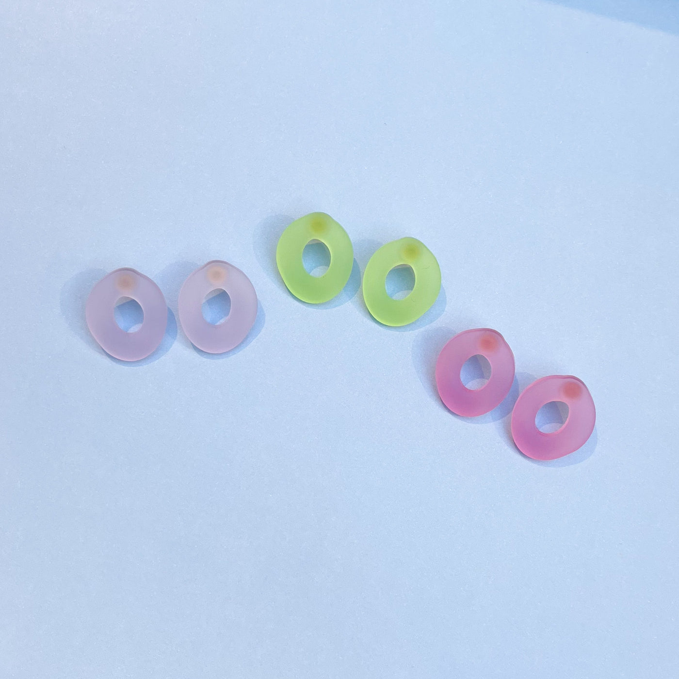 Jelly Ring Studs ~ choose colour